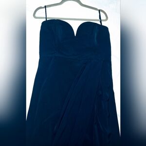 Showpo Navy Strapless Dress